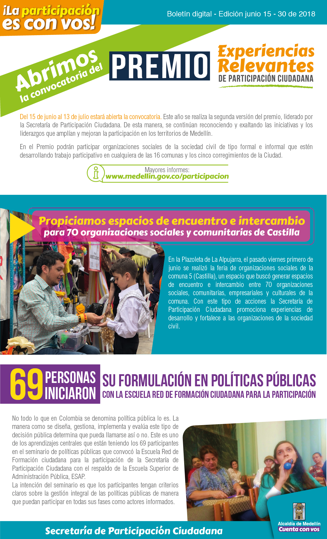 Bolet&iacute;n informativo - La participaci&oacute;n es con vos.